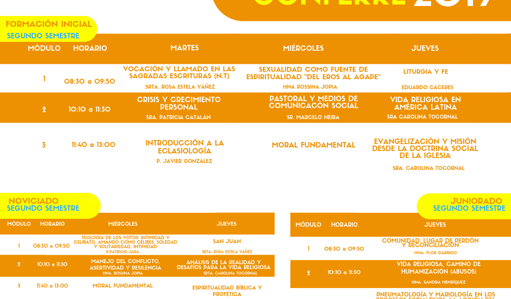 Horario CEC 2019