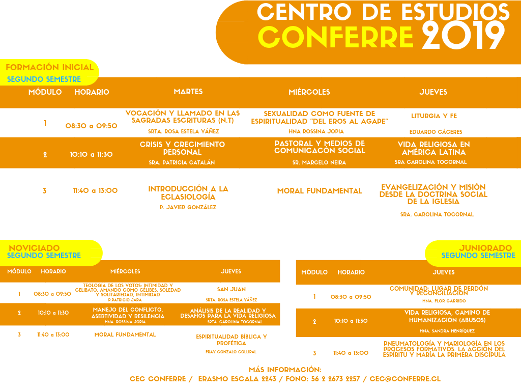 Horario CEC 2019