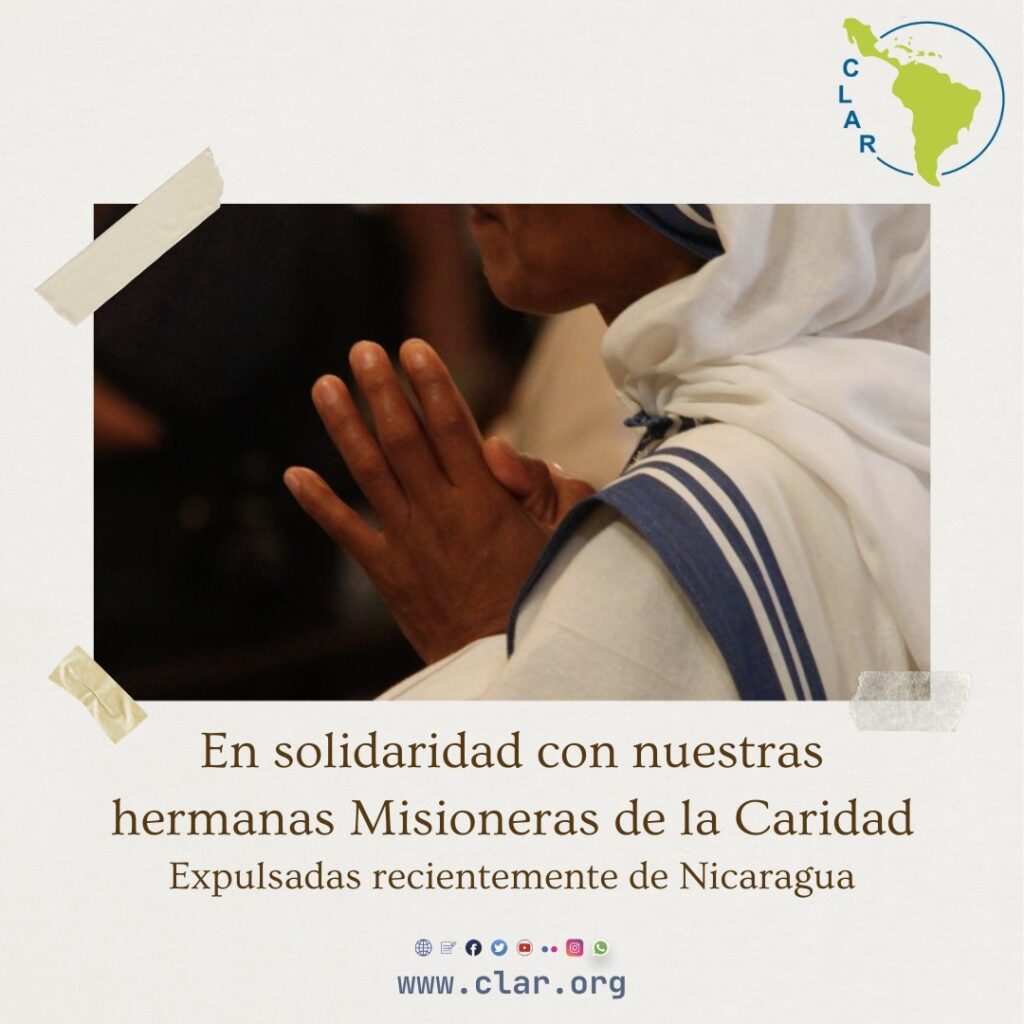 En solidaridad con nuestras hermanas Misioneras de la Caridad expulsadas de Nicaragua