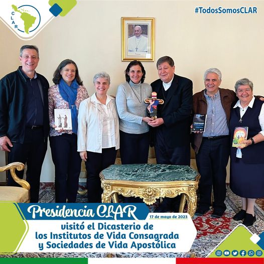 La Presidencia de la CLAR, visitó el Dicasterio de los Institutos de Vida Consagrada y Sociedades de Vida Apostólica.