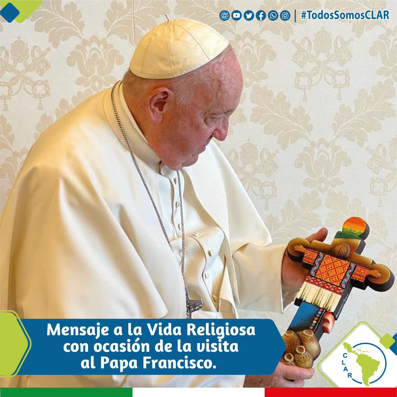 mensaje del encuentro con el Papa Francisco a toda la Vida Religiosa del Continente